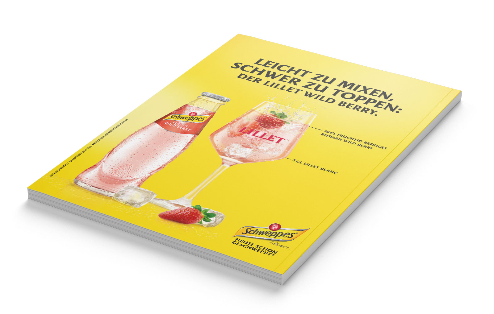 Schweppes Russian Wild Berry Citylight-Poster an Bushaltestelle – Druckdaten und Farbprofilierung: ZP Medienwerk