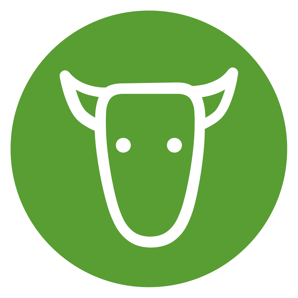 Bonimal Submarken-Icon Rind – grüner Kreis mit weißem Rinderkopf, Icon-Design: ZP Medienwerk